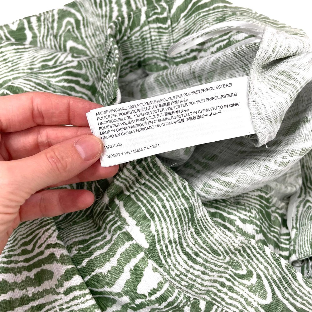 C/MEO Collective Energize Wide-leg Pants Sz S Woodgrain Ivy Green White - Picture 8 of 8